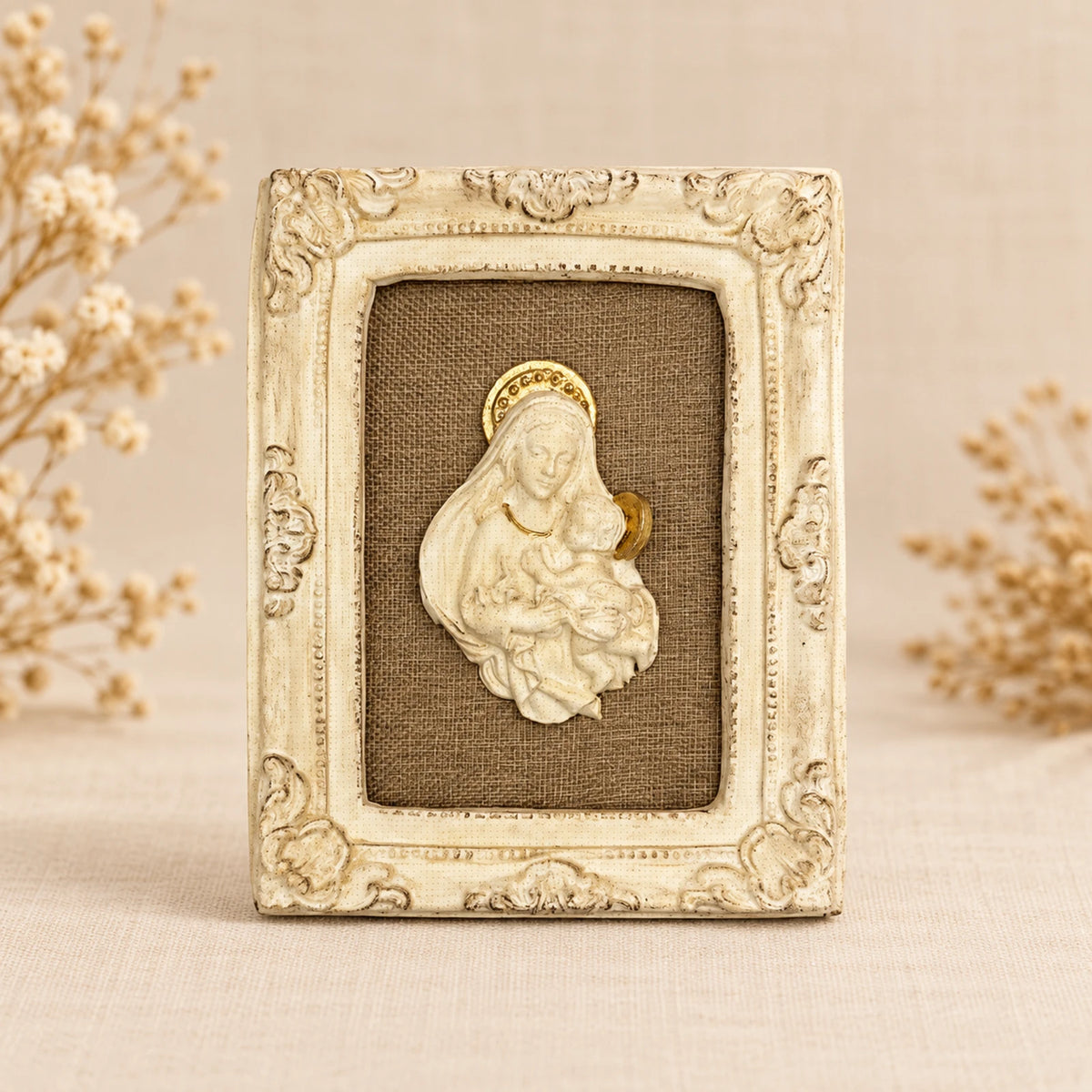 Cuadro pequeño con busto de Virgen