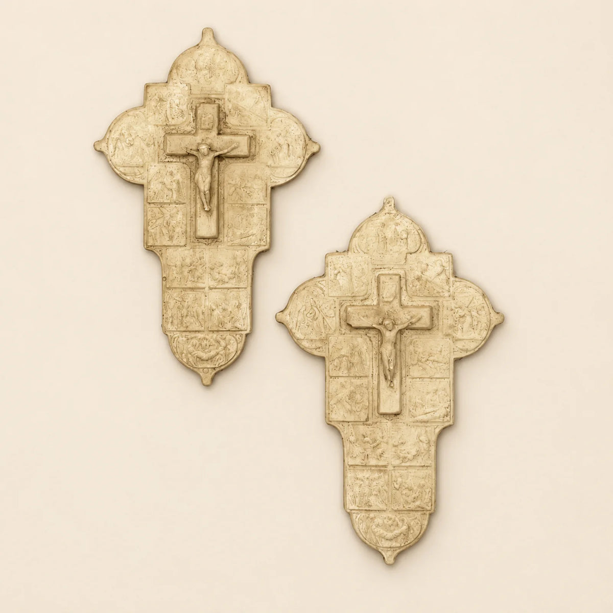 Set de cruces en relieve