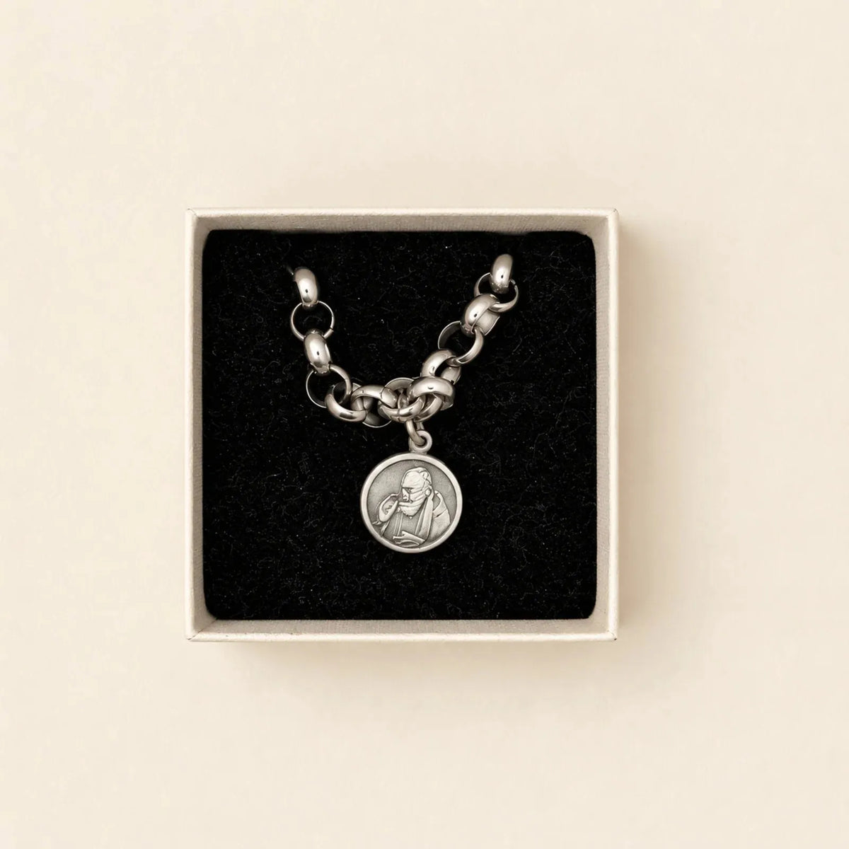 Pulsera de cadena con medalla
